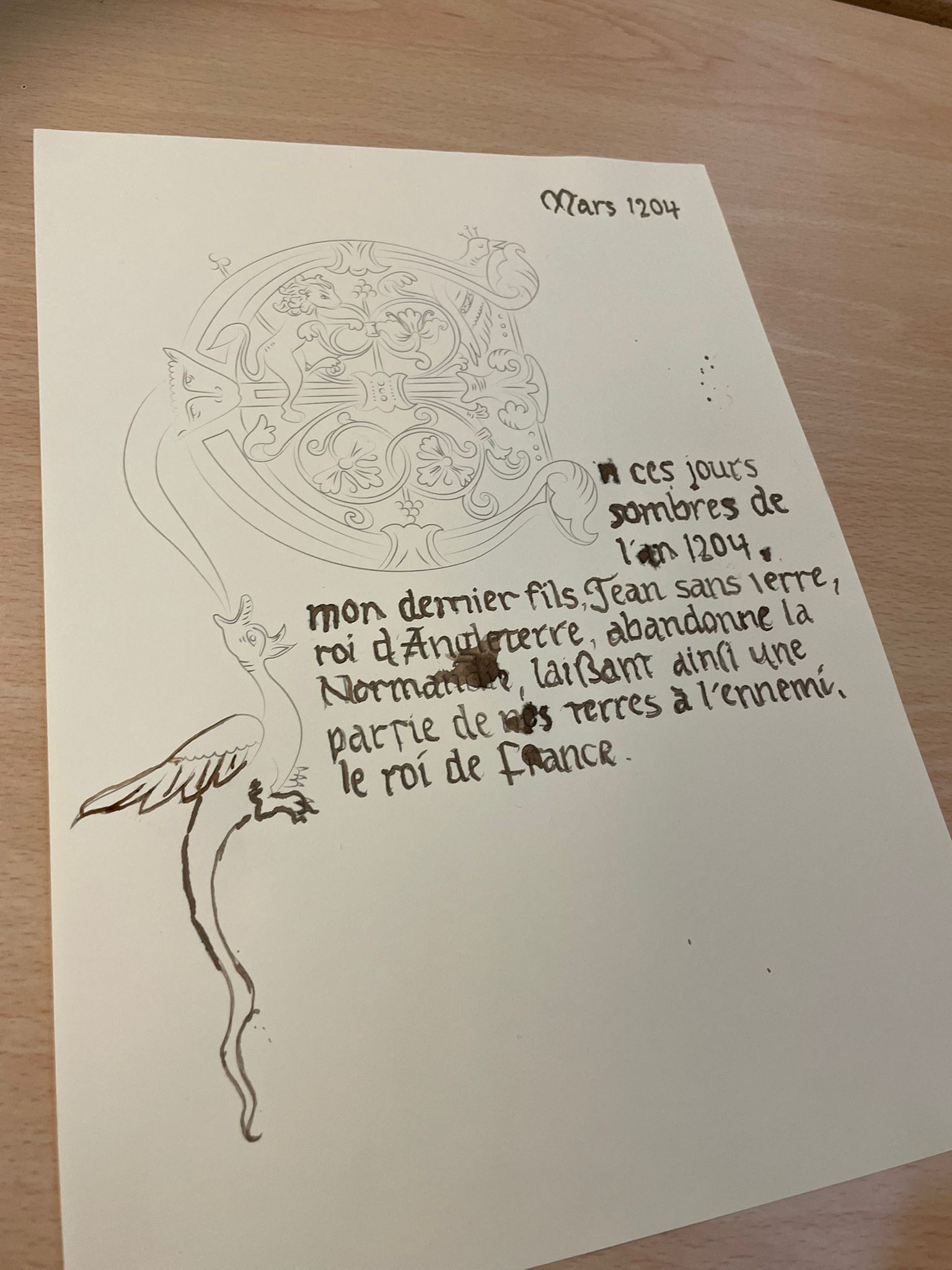 Les 5° de Casimir Fidèle découvrent la calligraphie
